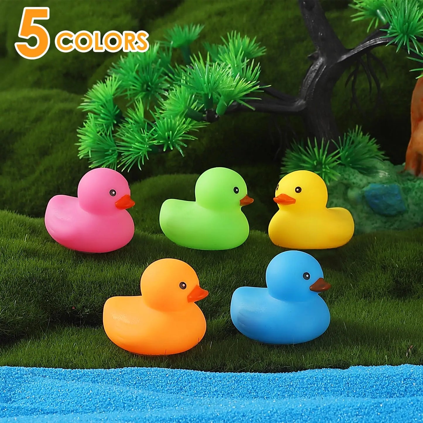 50/100/150Pcs Mini Rubber Duck -Multicolor